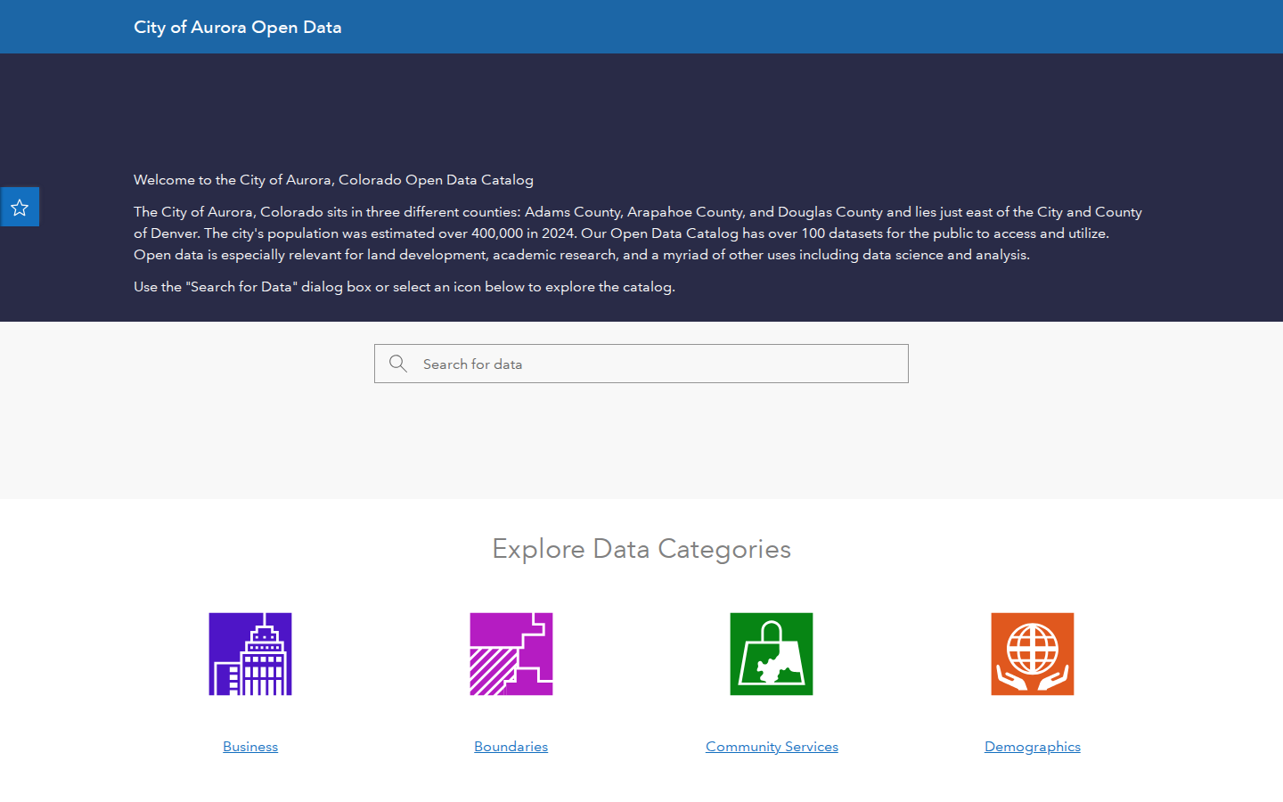 Step 1: Go to the Aurora Open Data portal — Adams County, Colorado code violations