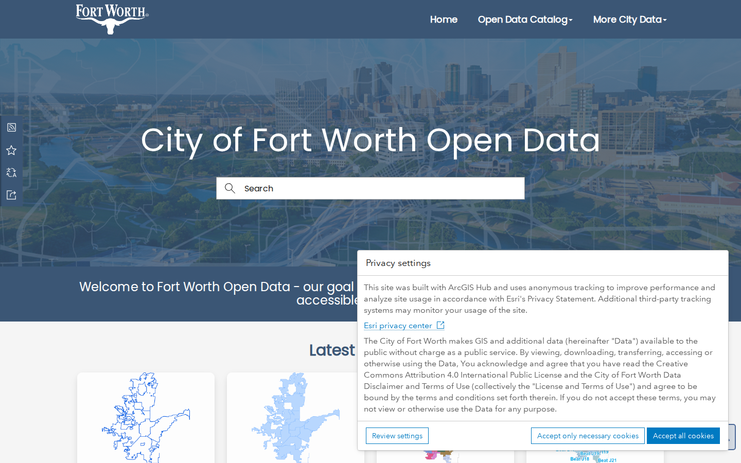Step 1: Go to the Fort Worth Open Data portal — Tarrant County, Texas code violations