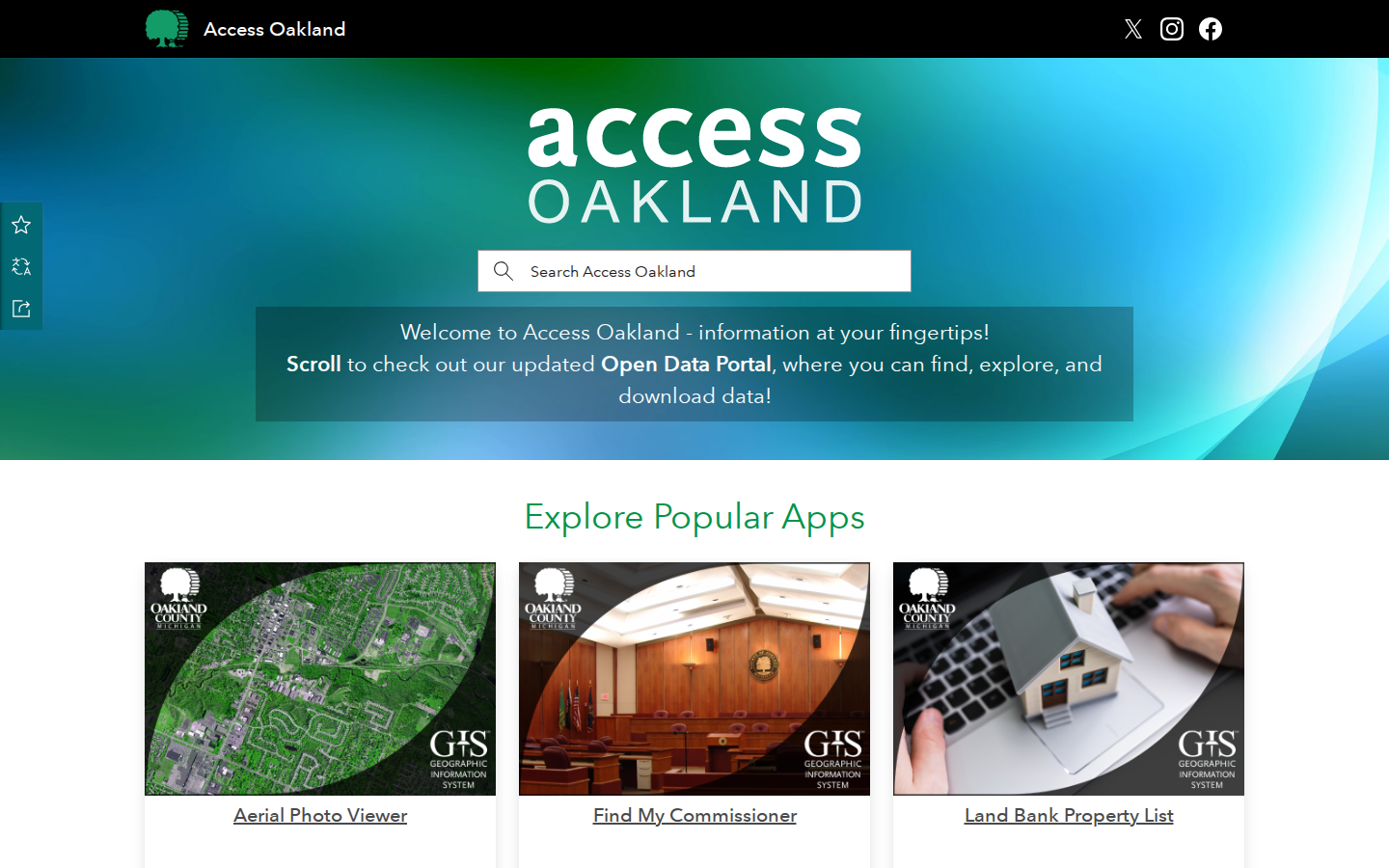 Step 1: Go to Access Oakland — Oakland County, Michigan parcels & property
