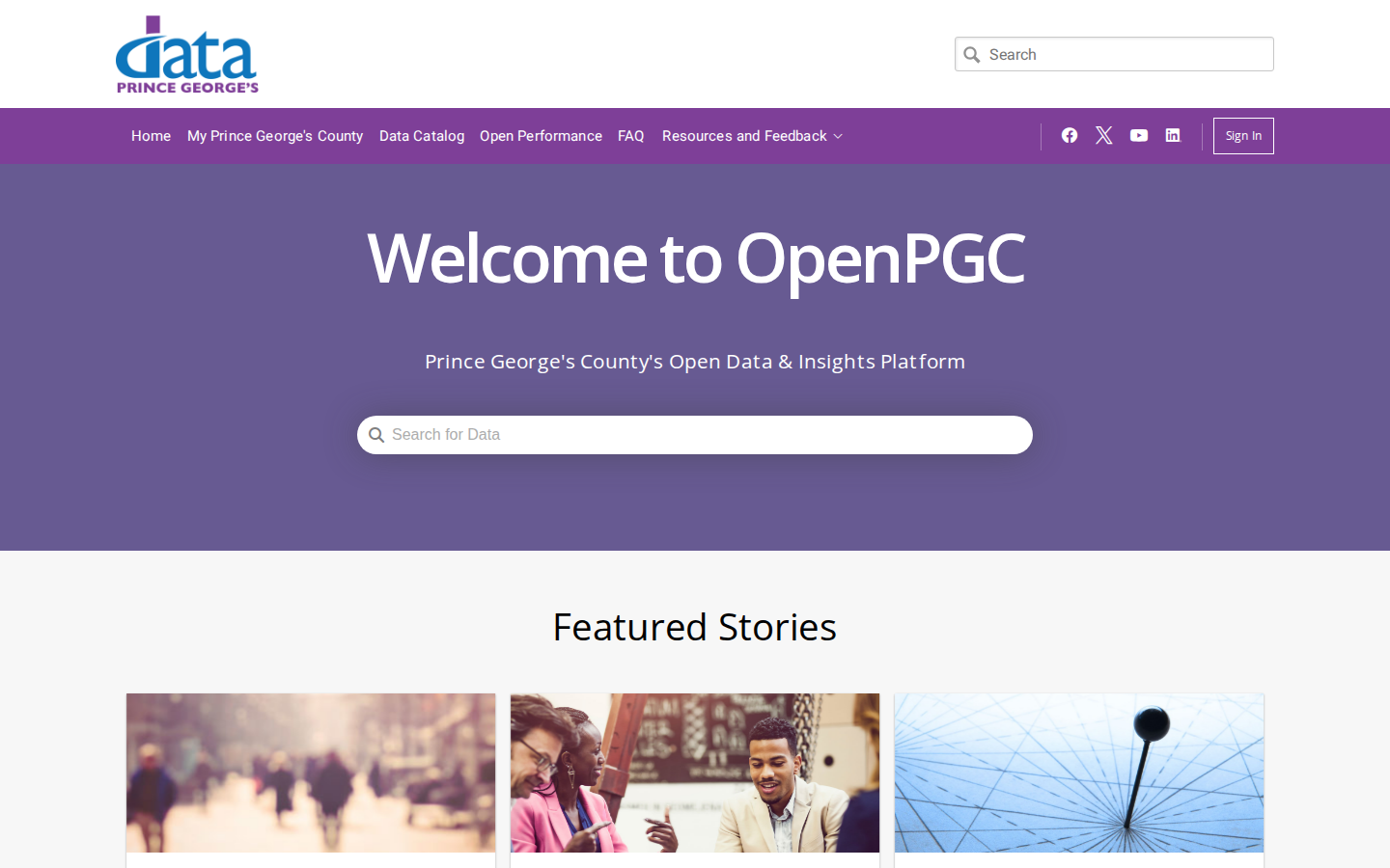 Step 1: Go to the Prince George's County Open Data Portal — Prince George's County, Maryland code violations