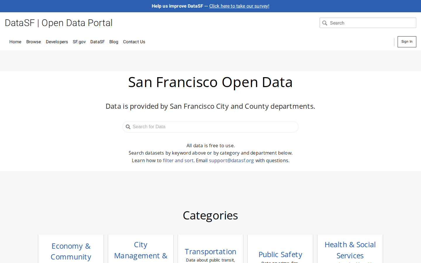 Step 1: Go to the San Francisco Open Data Portal — San Francisco County, California code violations