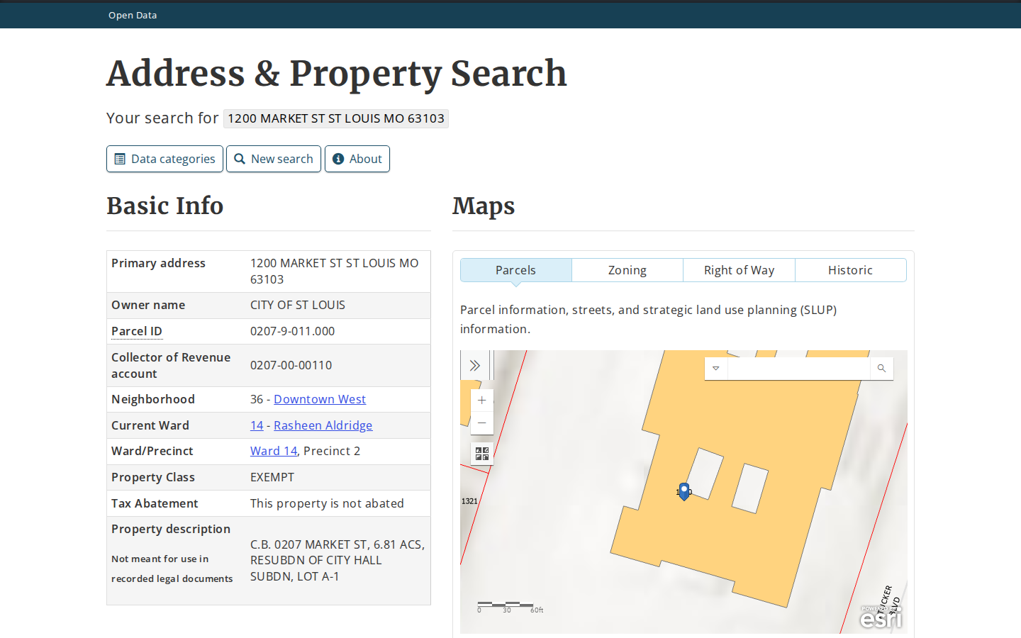 Step 3: Review the property information — St. Louis City, Missouri parcel fees