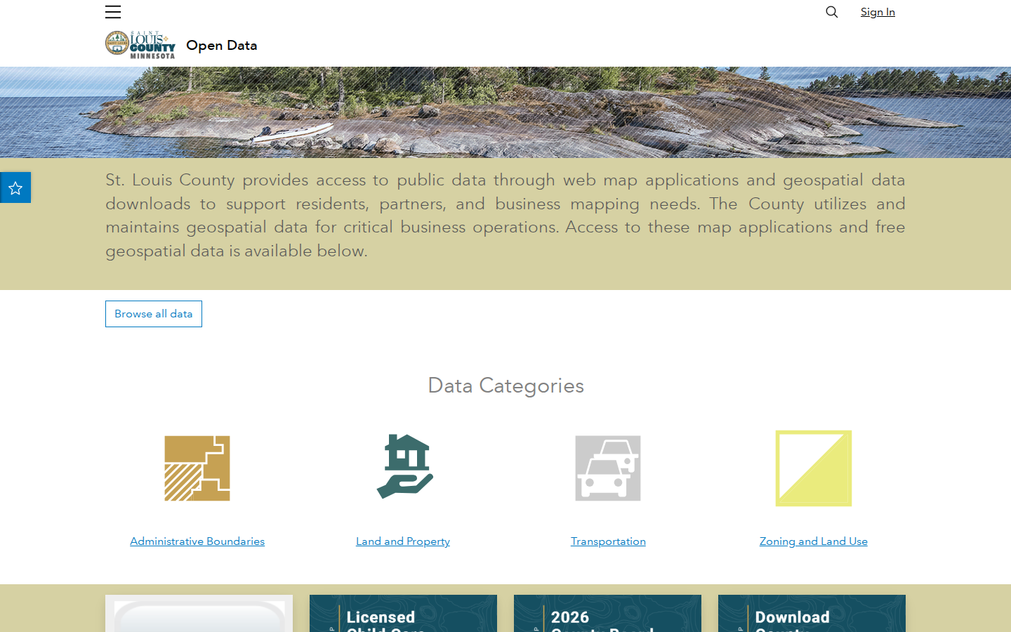 Step 1: Go to the St. Louis County Open Data portal — St. Louis County, Minnesota tax delinquent