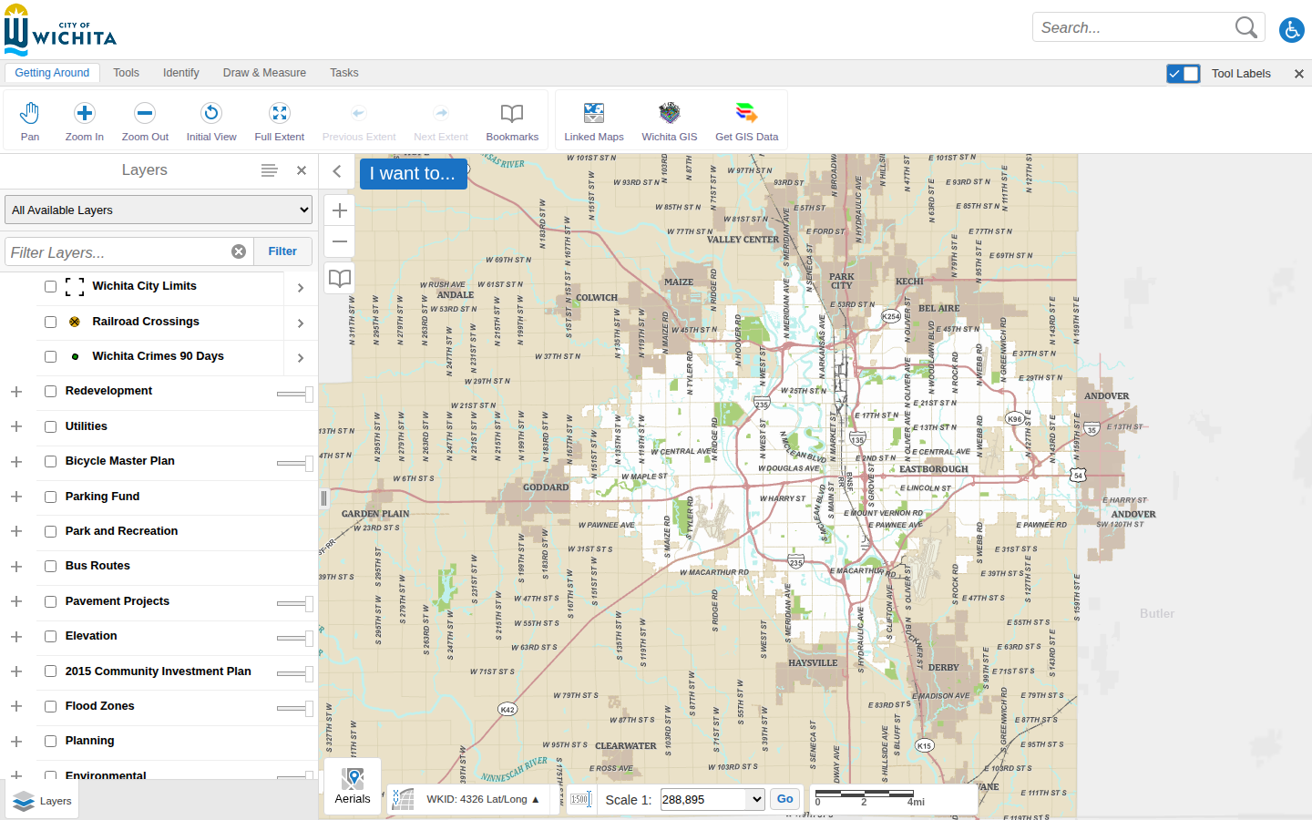 Step 1: Open Wichita's GIS map viewer — Sedgwick County, Kansas code violations