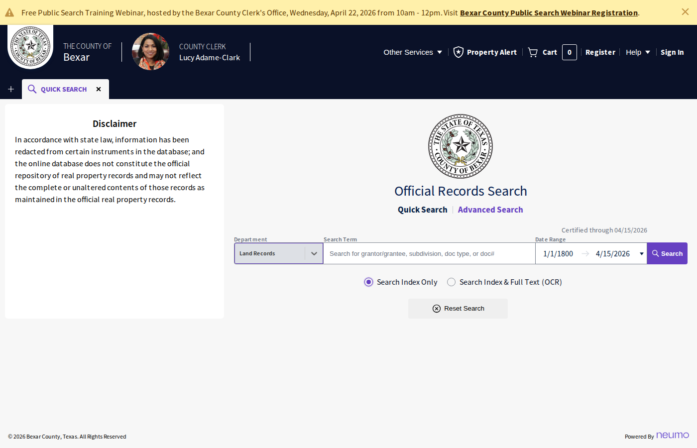 Step 2: Select the Foreclosures Department